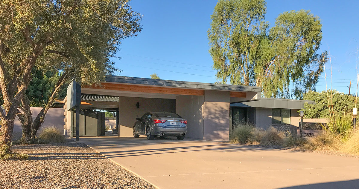 Cholla model home by Al Beadle in Paradise Gardens, Phoenix Arizona, 2016