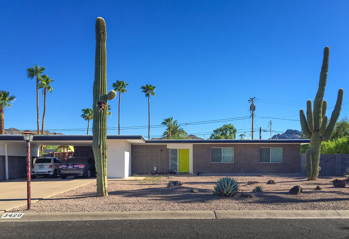 Cholla model home by Al Beadle in Paradise Gardens, Phoenix Arizona, 2016