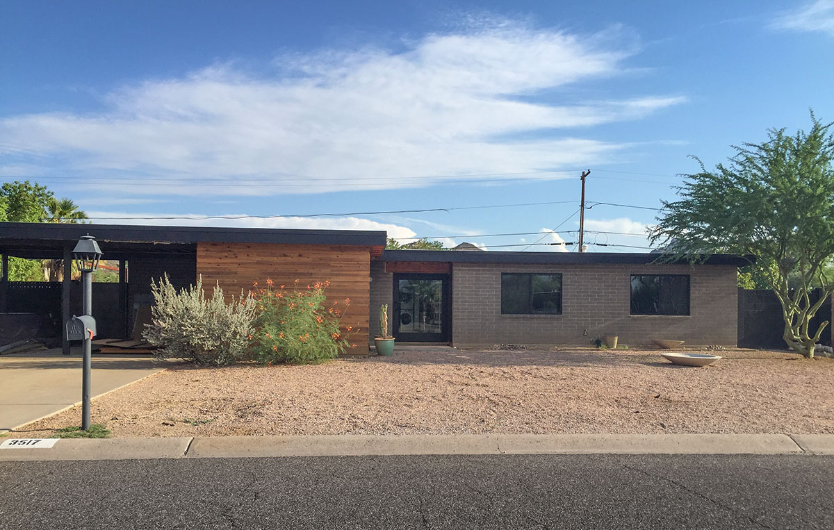 Palo Verde model home by Al Beadle in Paradise Gardens, Phoenix Arizona, 2016