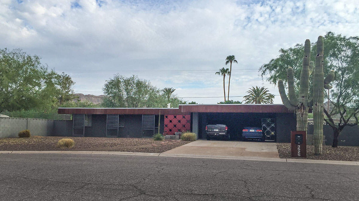 Palo Verde model home by Al Beadle in Paradise Gardens, Phoenix Arizona, 2016