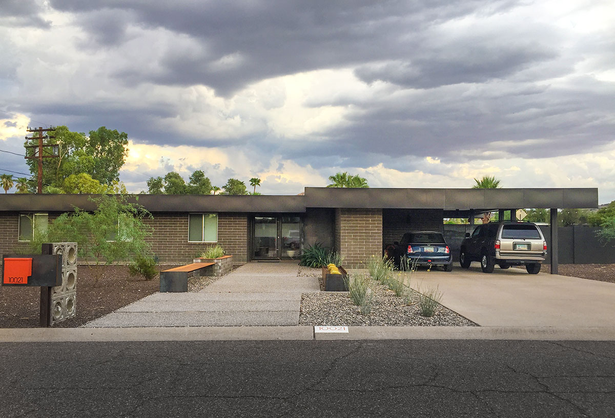 Palo Verde model home by Al Beadle in Paradise Gardens, Phoenix Arizona, 2016