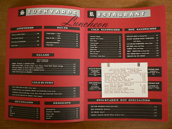 Postwar Phoenix Vintage Menus