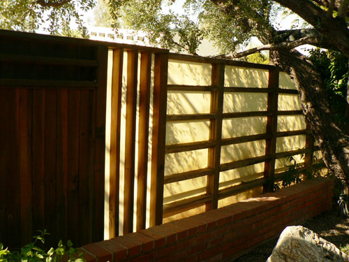 Modern wooden fences in Phoenix Arizona