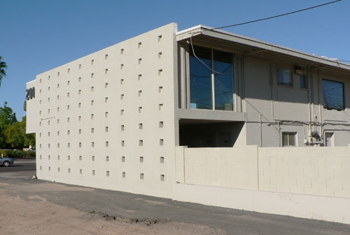 The Friedman Office Building aka Red Modern Furniture designed by Ralph Haver in Phoenix, Arizona