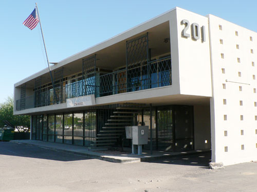 The Friedman Office Building aka Red Modern Furniture designed by Ralph Haver in Phoenix, Arizona