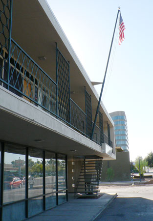 The Friedman Office Building aka Red Modern Furniture designed by Ralph Haver in Phoenix, Arizona