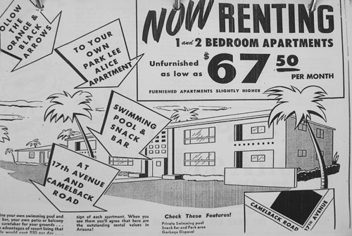 Ads for Park Lee Alice Apartments