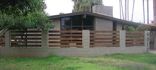 Modern wooden fences in Phoenix Arizona