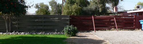 Modern wooden fences in Phoenix Arizona