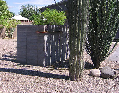 Modern block fences in Phoenix Arizona