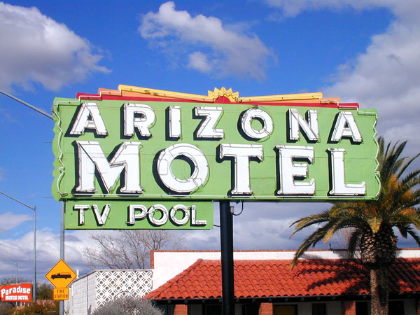 Neon Googie Signage in Tucson Arizona