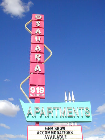 Neon Googie Signage in Tucson Arizona