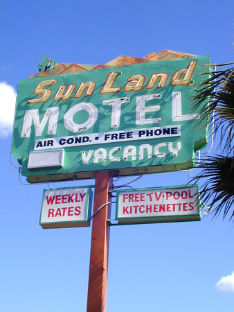 Neon Googie Signage in Tucson Arizona