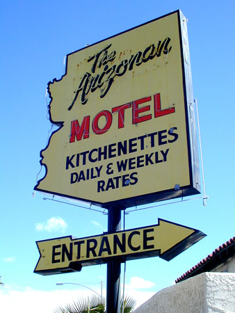 Neon Googie Signage in Tucson Arizona