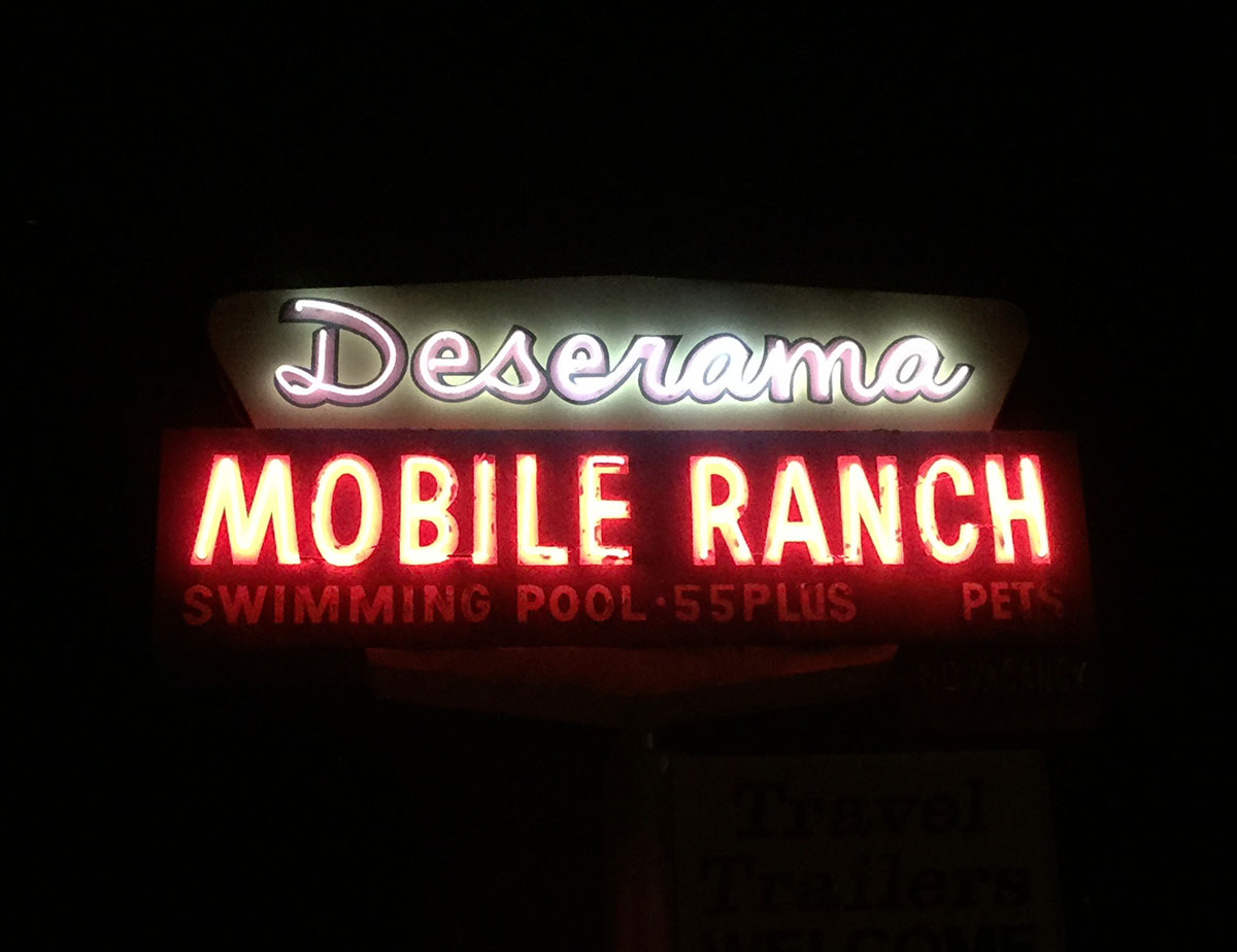 Neon sign in Mesa Arizona