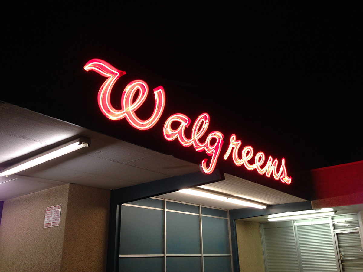 Walgreens neon sign in Phoenix Arizona