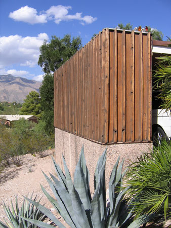 Modern wooden fences in Phoenix Arizona