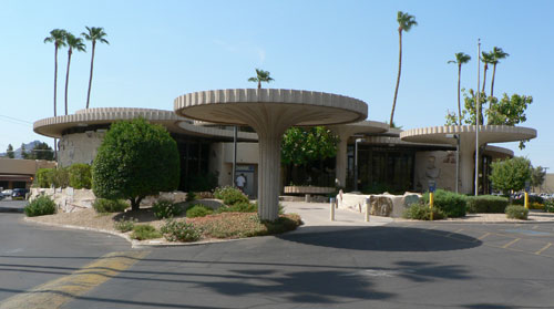 Dendriform Columns at the Valley National Bank on 44th Street and Camelback in Phoenix Arizona