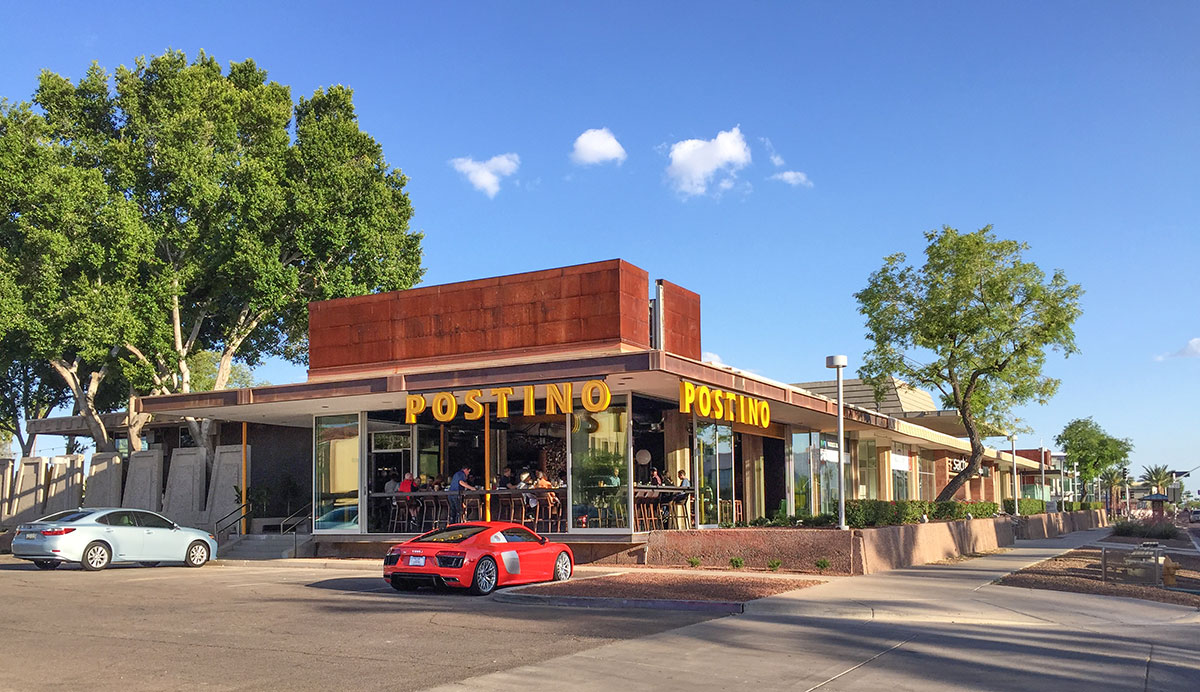 Postino Highland in Scottsdale by Weaver and Drover, Formerly a Valley National Bank